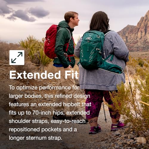 Osprey Tempest 20L Women's Hiking Backpack with Hipbelt, Stealth Black, WM/L, Extended Fit - color: Stealth Black, size: WM/L - Extended Fit