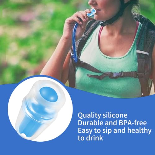 Bite Valve Replacement Mouthpiece Fit for Hydration Pack Bladder Water Backpack and Most Brands(4-Pack), with Shutoff Valve and Tube O-Ring - color: 4 Blue