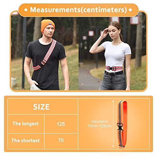 A-SAFETY Glow Belt - Reflective Running Belt (Yellow, Orange, Black, White) - color: Reflective White