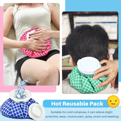 Honoson 4 Pack Reusable Ice Bag Hot Cold Bag Leakproof, Cute Style - style: Cute Style