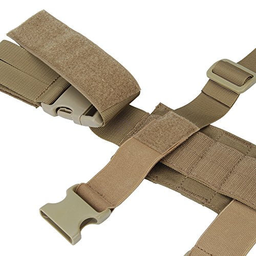 EXCELLENT ELITE SPANKER Tactical Drop Leg Holster Adjustable Drop Leg Platform Molle Module Universal Bag for Left/Right Leg - color: Coyote Brown