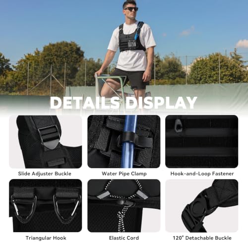 Hydration Vest with 2L Water Bladder for Men and Women,Lightweight Adjustable Hydration Backpack,Hiking Backpack with Water Bladder for Climbing Cycling Hiking - color: Black