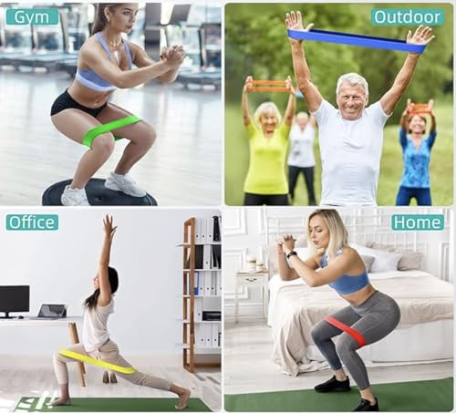 Resistance Bands Set for Workout – 5 Pack Durable Loop Exercise Bands for Strength Training, Physical Therapy, Yoga, Pilates – Non-Slip Home Gym Fitness Bands for Men & Women Bag - Carry Bag Included