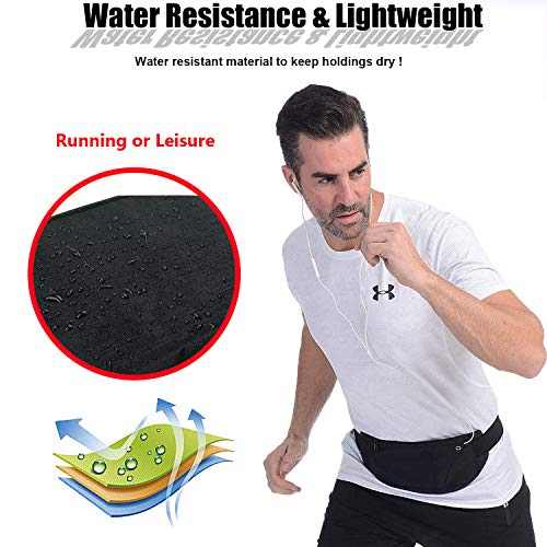 Waterproof Running Belt Bag Waist Pack,Sport Fanny Pack Pouch for Men Women,Runners Phone Holder for iPhone 17 16 15 14 13 12 11 Pro Max XS XR X 8 Plus Galaxy,Workout,Jogging,Exercise,GYM,Dog Walking