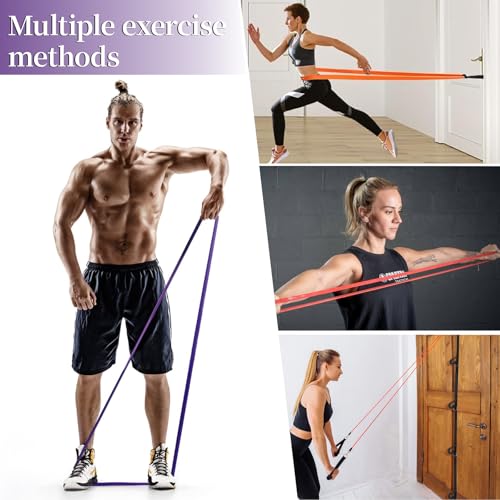 Resistance Exercise Bands Set Pull Up Assist Workout Fitness - size: 5-90lbs
