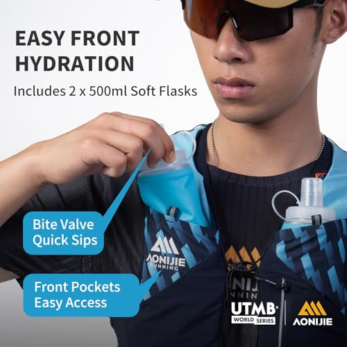 AONIJIE Running Vest Hydration Backpack for Men Women - size: XX-Large