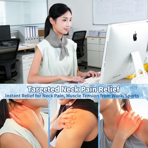 Widened Cooling Neck Wraps Long Lasting Neck Ice Pack Wrap - color: Gray