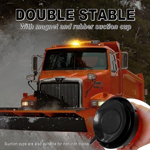 Agrieyes W47M w/Replaceable Lens Amber Beacon Lights, Base Strobe Lights - size: Magnet