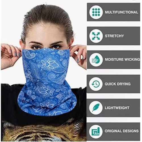 Face Mask Multi Bandana Neck Gaiter Seamless Magic Headband Outdoor Face Scarf for Dust Wind and UV Resistance - color: No16
