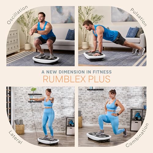 Lifepro Rumblex 4D Vibration Plate Exercise Machine with 7 Training Modes - color: White, size: Plus