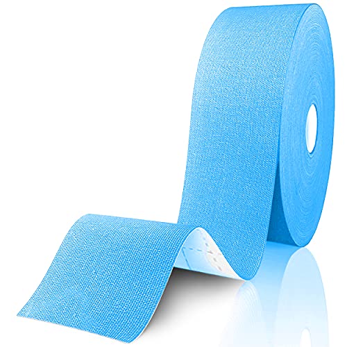 Original Kinesiology Athletic Tape. Professional Sports Tape for Ankle Wrist Knee Shoulder Muscles Joints. Latex Free, Waterproof, Stretchy, and Gentle on Skin. Up to 115 ft/Roll - color: BLUE