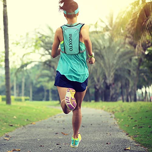 INOXTO Running Hydration Vest Backpack,Lightweight Insulated Pack with 1.5L Water Bladder Bag Daypack for Hiking Trail Running Cycling Race Marathon for Women Men - color: Lght green black