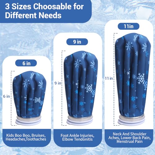 NEWGO Ice Pack for Injury Reusable, Small Ice Bag Refillable Ice Pack for Hot Cold Therapy and Pain Relief, Hot Water Bag, No-Leak Medical Ice Bag (6 Inch) - size: 6 Inch