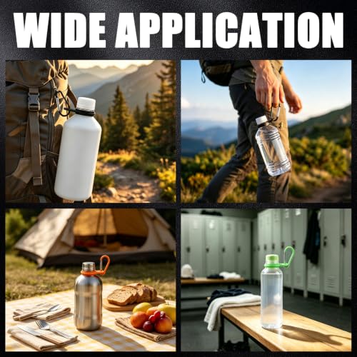 4PCS Silicone Water Bottle Carrier Holder With Keychain Clip For Hiking