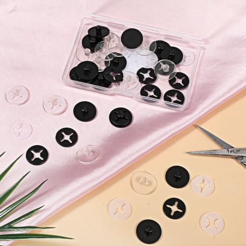cobee Race Number Buckle Fixing System, 24 PCS Clear Running Bib Clips, Triathlon Race Bib Holder Reusable Field Events Fastener Holder for Runners, Marathon, Skating