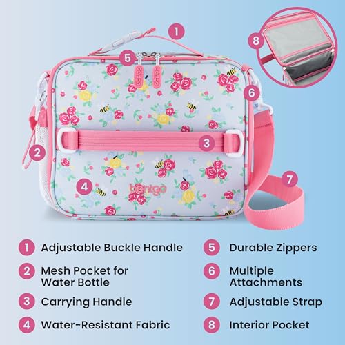Bentgo Kids Prints Double-Insulated Reusable Lunch Bag - color: Blooming Floral