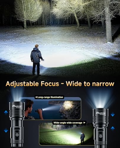 PHIXTON Super Bright Flashlight High Lumen 100000 USB C Rechargeable 2 Pack - size: 2 Pack