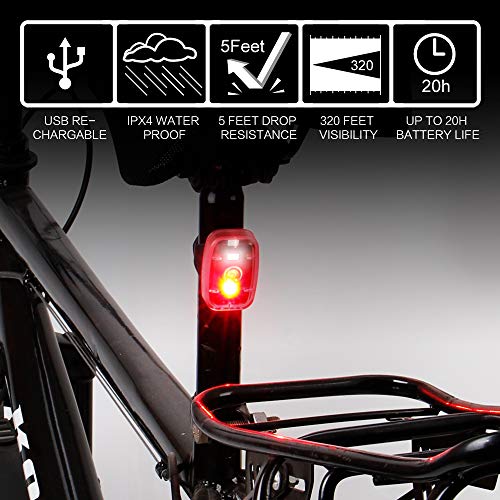 LED Safety Light, Clip On Strobe/Running Lights for Runners, Bike Tail Light with 5 Lighting Modes, High Visibility Accessories for Cycling, Hiking, Dogs and Kids - color: 2-Pack Black