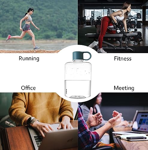 Portable Flat Water Bottle, 12.2 oz, Blue - color: Blue, size: 12.2 Ounces