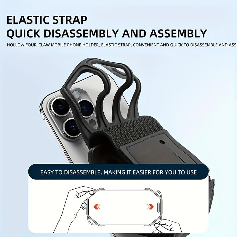 360° Rotatable Detachable Phone Armband, Universal fit, Lightweight and Sturdy, Ideal for Running, Fitness and Outdoor Sports