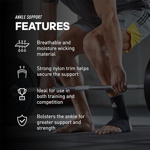adidas Ankle Support Compression Sleeve - Sports and Fitness - Large - size: Large, style: adidas Ankle Support