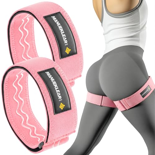 MANUEKLEAR Non-Slip Blood Flow Restriction Bands, BFR Booty Bands for Women - color: Pink