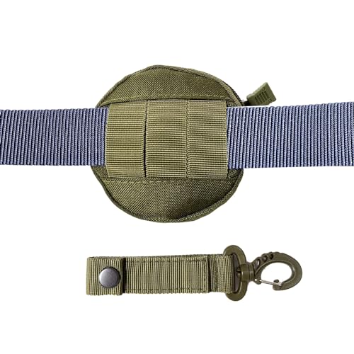 1000D Laser Cut Coin EDC Pouch Change Purse Tactical Round Zipper Bag - color: Army Green