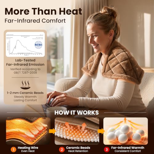 BOB AND BRAD TheraHeat 2.4lb Weighted Heating Pad with Far Infrared - color: Brown