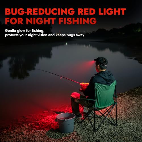 WARSUN Rechargeable Headlamp & Hat Light, 800LM Motion Sensor Cap Light - color: Black