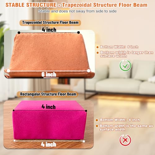 Marfula 6 FT / 8 FT / 9 FT Folding Gymnastics Beam Foam Balance Floor Beam - color: Light Orange, size: 6 Ft