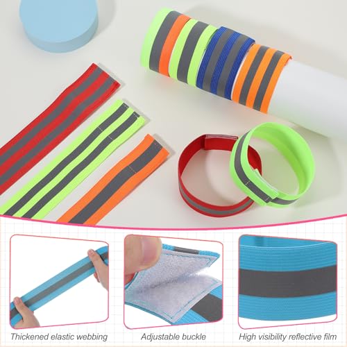 PATIKIL Reflective Bands for Wrist Arm Ankle Leg High Visibility Band - color: Sky Blue