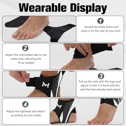 Ankle Brace for Men & Women, Adjustable Figure-8 Stabilizer with Straps for Basketball, Volleyball & Running, Compression Sleeve for Sprained Ankle, Plantar Fasciitis & Tendonitis Relief (2 Pack,Purple) - color: Purple