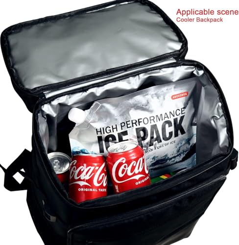 Reusable Ice Packs for Coolers 2 Pack, Long Lasting Gel Freezer Packs for Cooler Bag, Large Lunch Boxes & Backpack, Cold Blocks for Food (9.8" x 9.8") - size: Medium-2pk