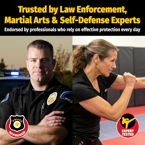 MUNIO Self Defense Keychain – Lightweight, Stylish & Portable Safety Tool for Women & Men – Non-Lethal Kubotan, Easy to Use - color: Painted Bloom