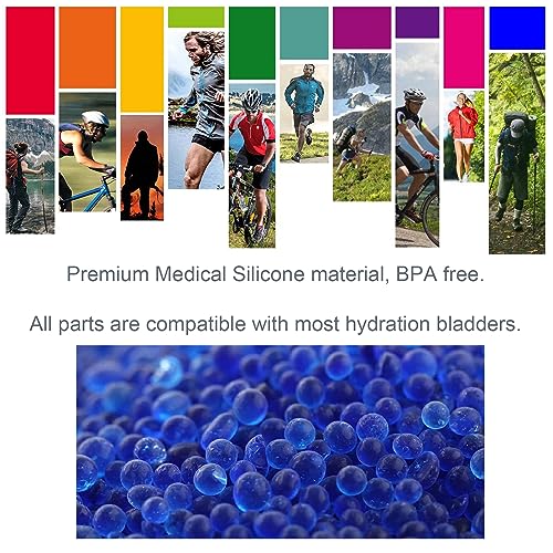 Hydration Bladder Bite Valve Replacement Mouthpiece Fit for Any Water Backpack and Most Brands, with Manual Switch Valve - color: 2 Pack 45 degree black