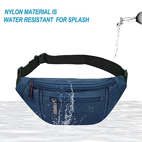 AIKENDO Fanny Pack for Men Women, Crossbody Waist Bag Pack Phone Bag - color: Dark blue