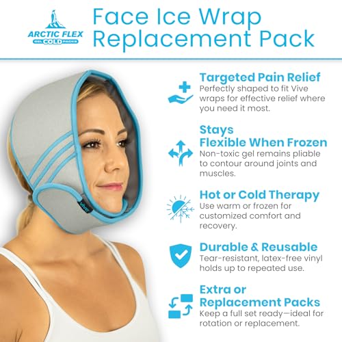 Arctic Flex Gel Replacement Packs - Ice Packs Reusable for Face Ice Brace - size: Face