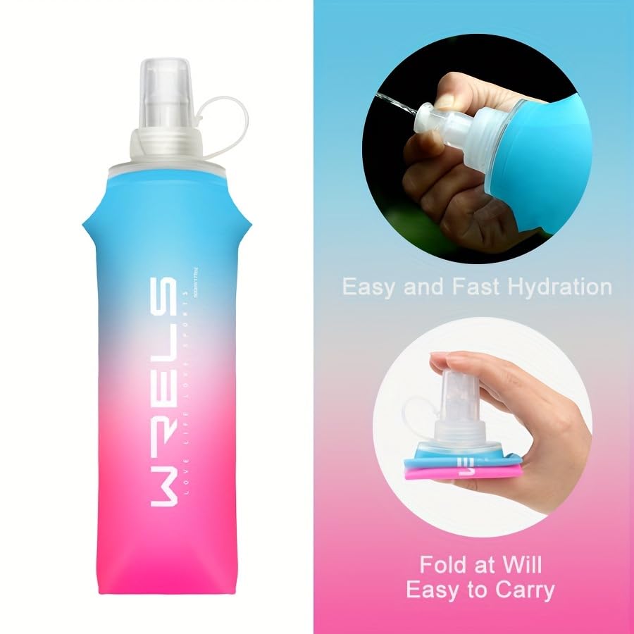 1 pcs 250ml Soft Flask Folding Collapsible TPU Water Bottle for Outdoor Running Hiking Cycling