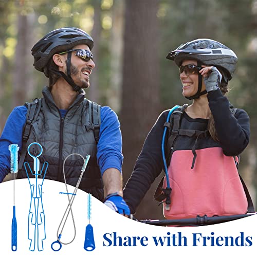 Roshtia 4 Sets Hydration Bladder Cleaning Kit Including Small Brush Big Brush Collapsible Frame Flexible Long Bladder Brush