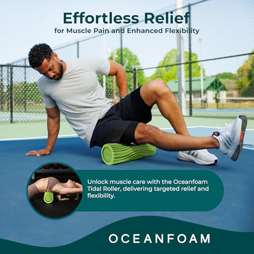 Oceanfoam Tidal Roller - Massage Foam Roller for Exercise (Algae Green) - color: Algae Green