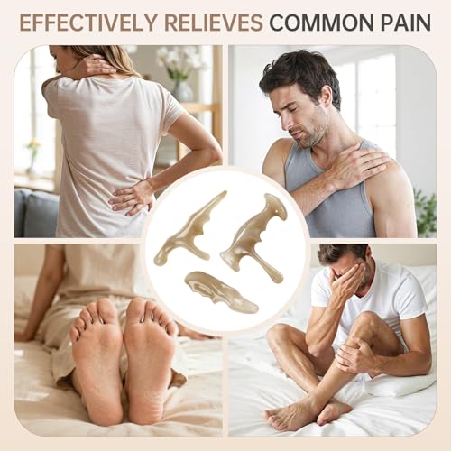 Manual Trigger Point Massage Tool With Thumb Saver For Deep Tissue Massage - color: Natural Wood