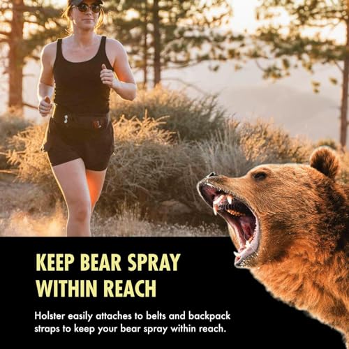 Counter Assault Waist Holster - Bear Spray Holster for Trail Runner - Water Bottle Holder - Outdoor Gear - Hiking & Running Essentials - size: Large/Xlarge (Pack of 1)