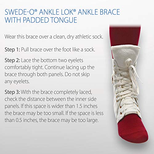 Swede-O Ankle Lok Ankle Brace w/ Padded Tongue - Small - size: Small