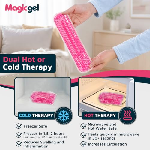 Magic Gel Perineal Cooling Pads for Postpartum, 2 Reusable Ice Packs & 2 Washable Covers, Hot & Cold Perineal Ice Packs, Ice Pack Pads for Hemorrhoid Relief, C-Section Recovery & Perineal Cold Therapy