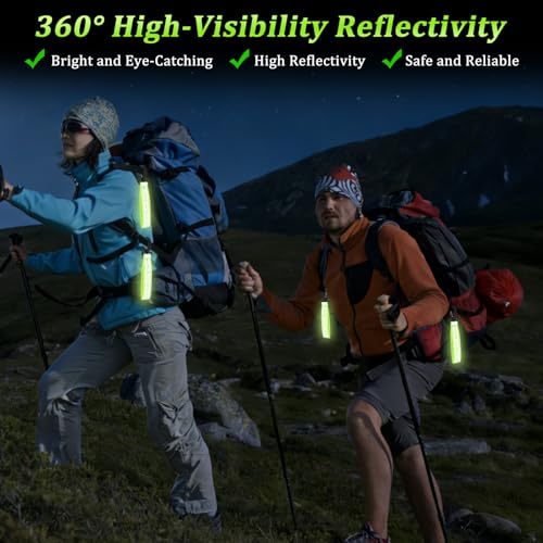 12 Pack Safety Night Reflector Pendants, Clip On Reflective Keychain and Backpack Reflector for Night Walking, Running, Cycling and Outdoor Low Light Activities