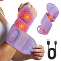WoloyHeatie Wrist Heating Pad Red Light Massage Carpal Tunnel, Purple - color: Purple