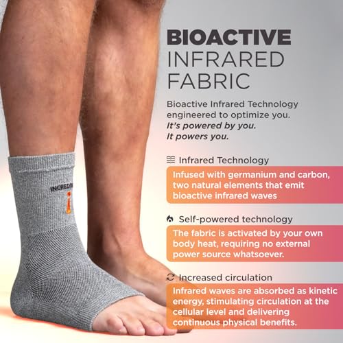 Incrediwear Ankle Sleeve – Infrared Ankle Brace for Men and Women - color: Black, size: Small/Medium (Pack of 1)