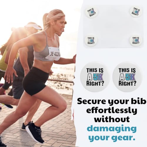 Leinuosen 24 Pcs Funny Running Bib Clips Runner Race Number Fix, Active - style: Active
