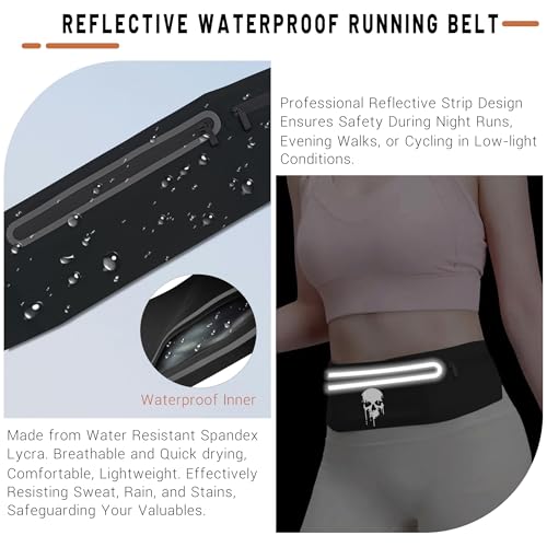 Skull Running Belt Waist Fanny Pack Phone Holder for Men Women Running Pack - color: Horror Skull