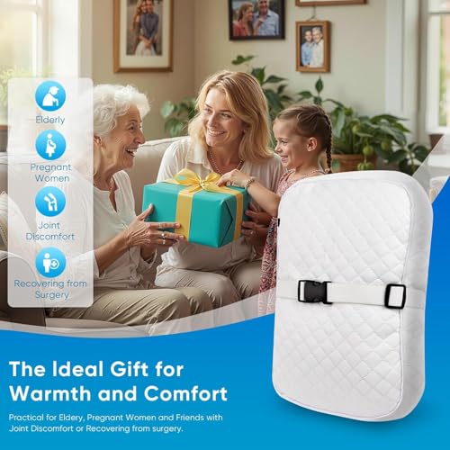 Knee Pillow with Soft Strap for Side Sleepers, Grid - White - color: Grid - White